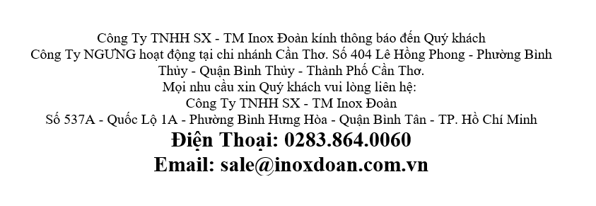 NGƯNG HOẠT ĐỘNG CHI NHÁNH CẦN THƠ